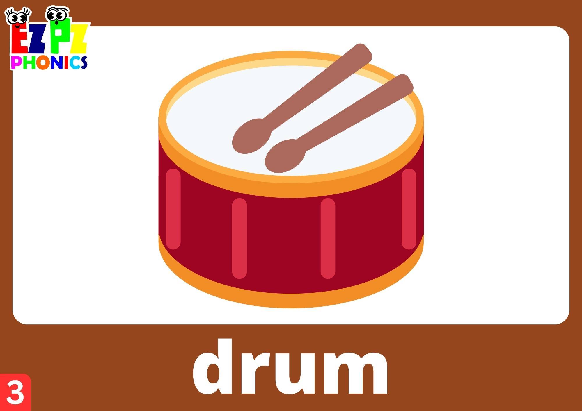 Letter Dd Words Phonics Flashcards with Images and Words Free Printable PDF or View Online For Homeschool Parents and Teachers to Teach Kindergarten and Preschool Children Group 3